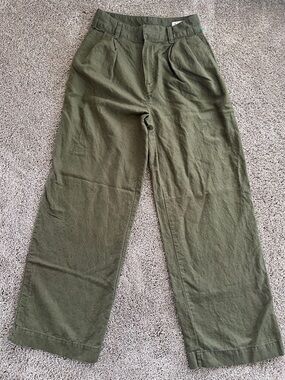 Gap pleated linen pants